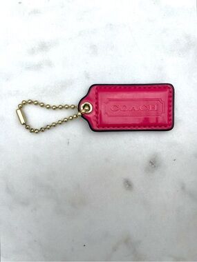 COACH Vintage Patent Leather Hang Tag, Watermelon Pink